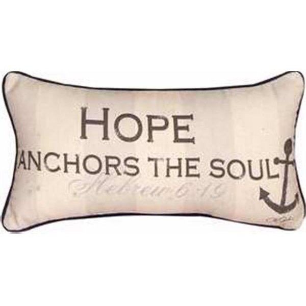 Manual Woodworkers & Weavers Manual Woodworkers & Weavers 93313 Pillow Hope Anchors The Soul - 17 x 9 SHHATS